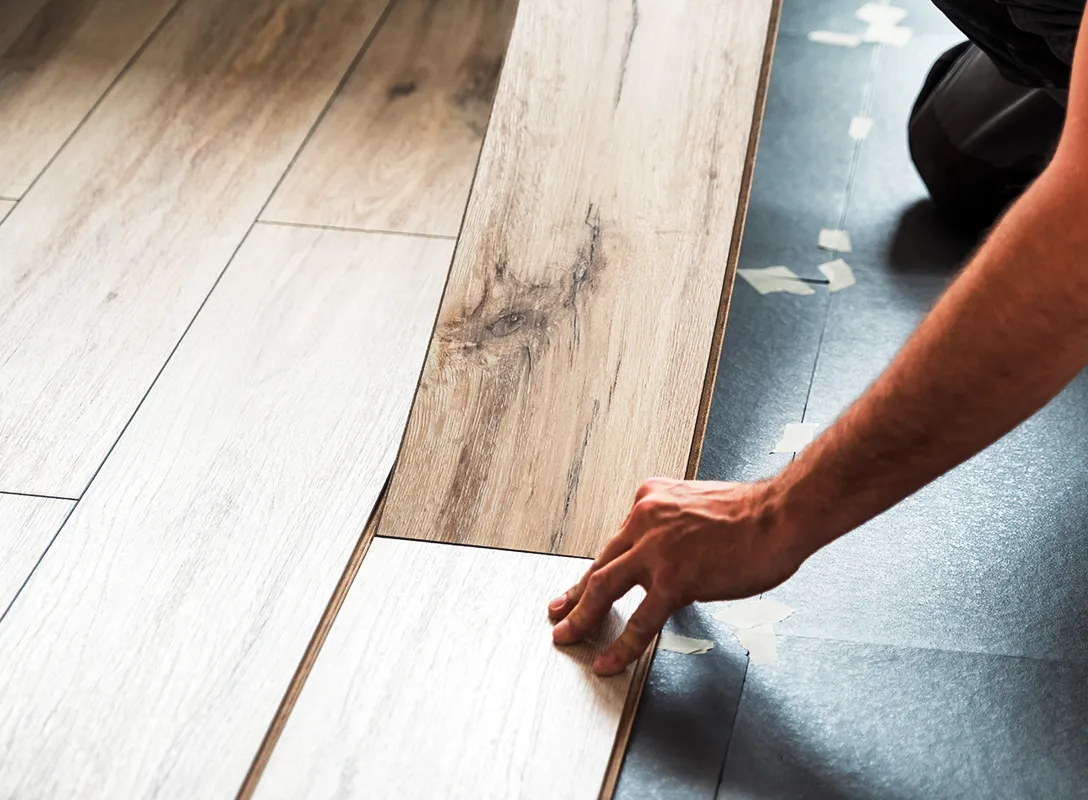Luxury vinyl plank flooring installed in an El Paso, TX home