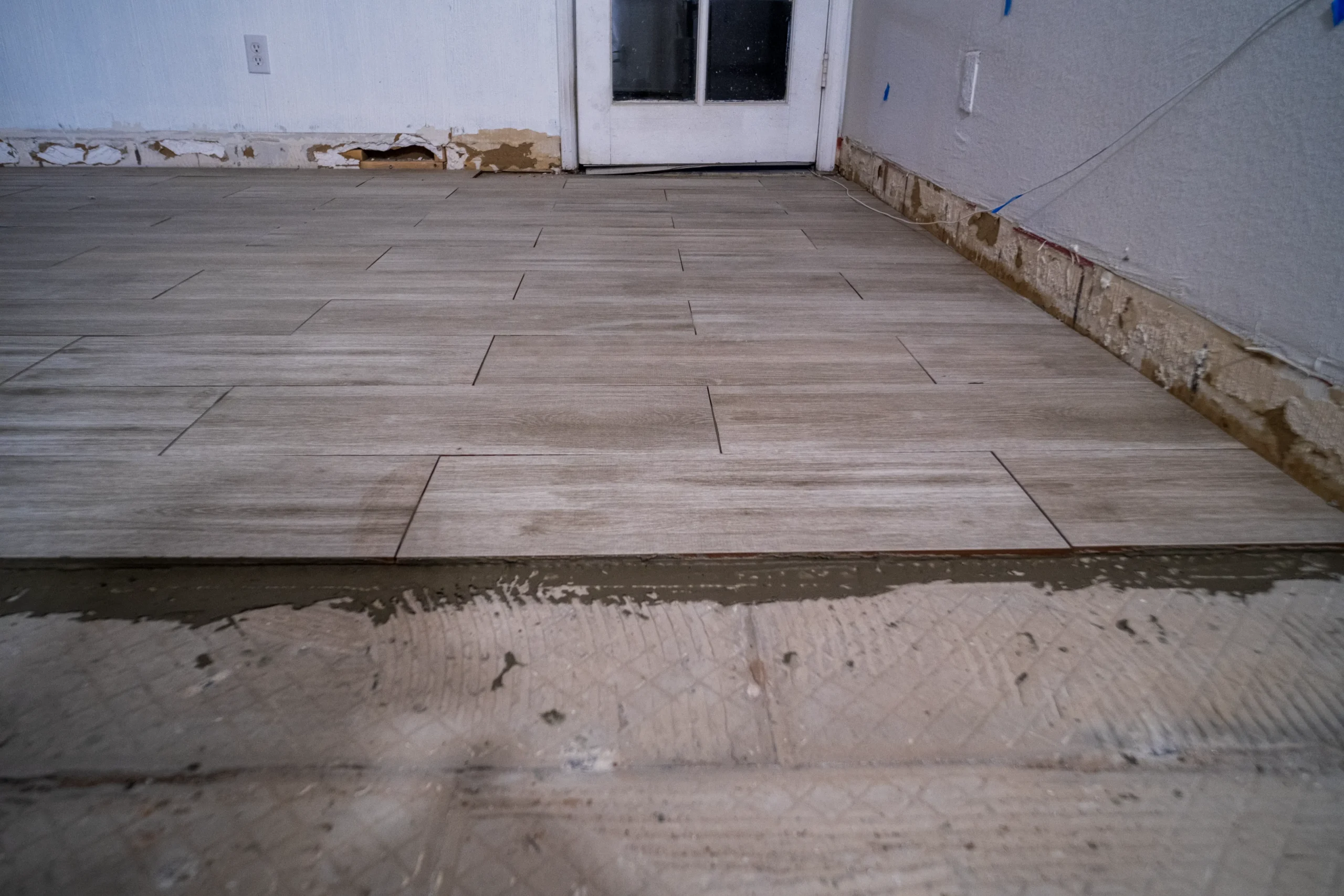 About our process: flooring installed over a concrete slab in an El Paso, TX home