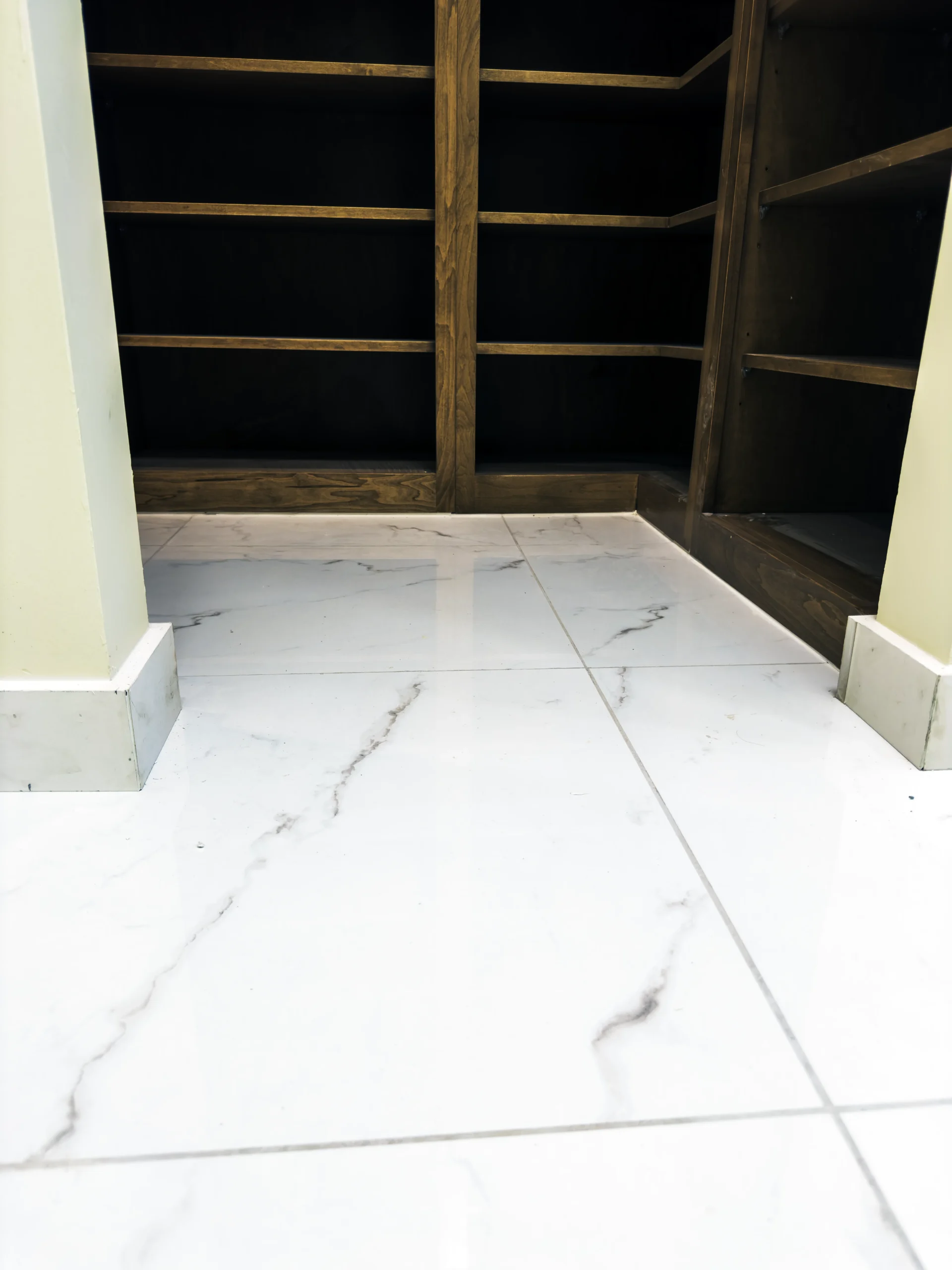 Marble-look tile flooring running through a hallway in an El Paso, TX home
