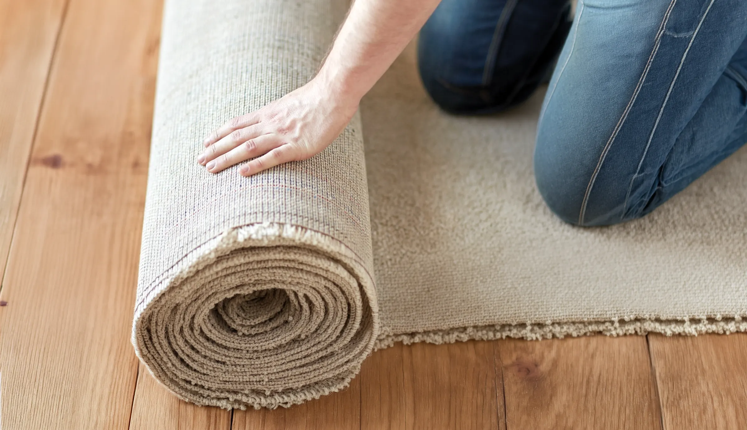 Carpet removal in El Paso, TX during a hard-surface flooring installation